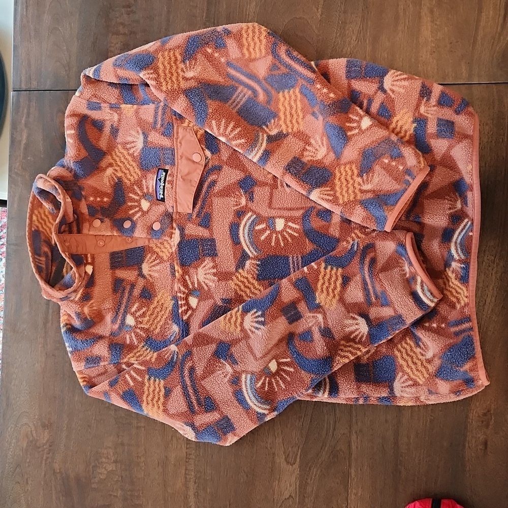 Patagonia Lightweight Synchilla Canyon Block Big Sisu Aztec Snap-T Fleece